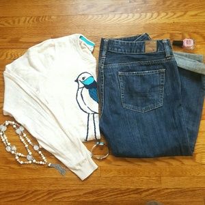 ON Blue Bird Tan Crew Sweater