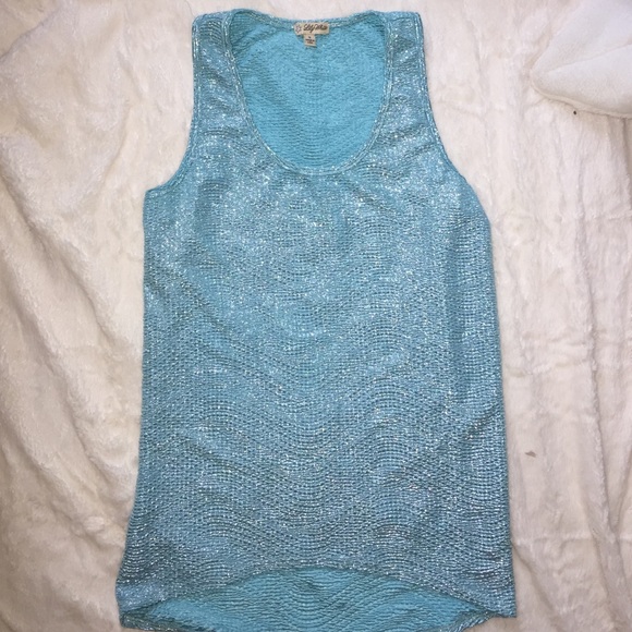 Shimmery blue top
