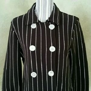 RALPH LAUREN BROWN AND WHITE PINSTRIPE JACKET