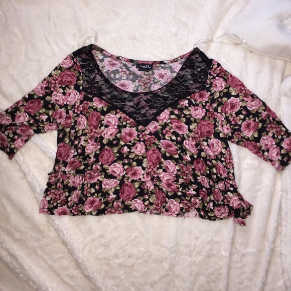 Rose Lace crop top