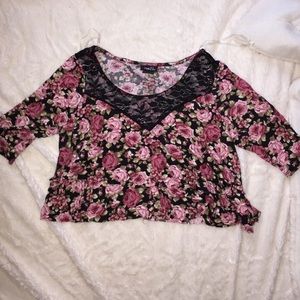 Rose Lace crop top