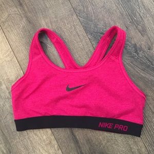 NWOT! Small pink Nike sports bra.