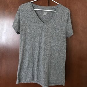 Gray vneck tee