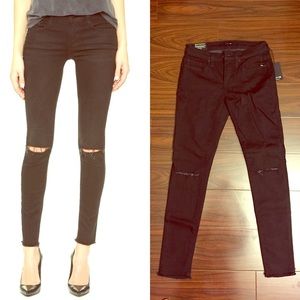 Joe's Jeans destructed black skinny ankle
