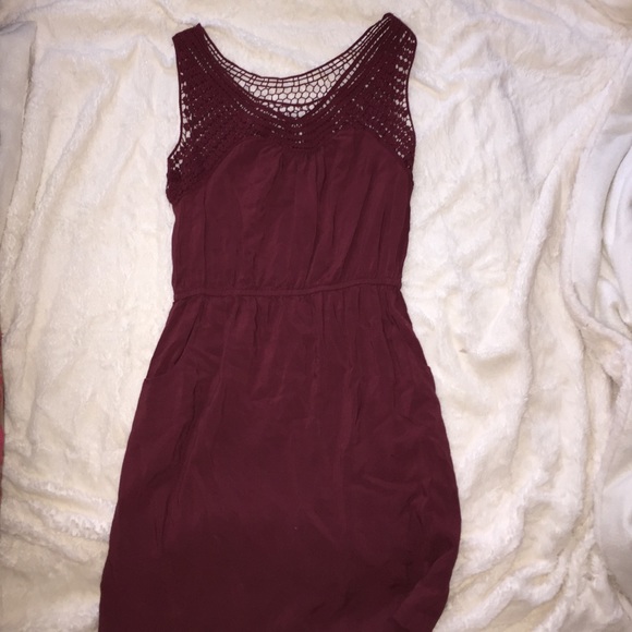 Maroon lace dress
