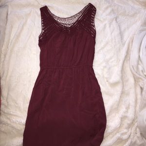 Maroon lace dress