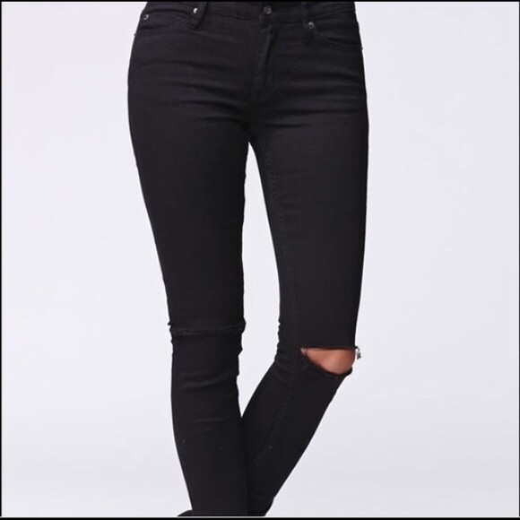 Cheap Monday Black Skinny Jeans w/Ripped Knees