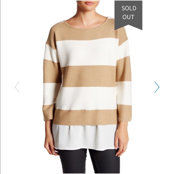 NWOT! Cable & Gauge Knit Shirttail Sweater Twofer