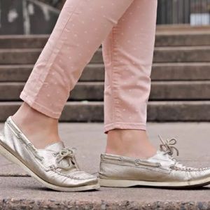 Sperry Metallic Gold Boat Shoes