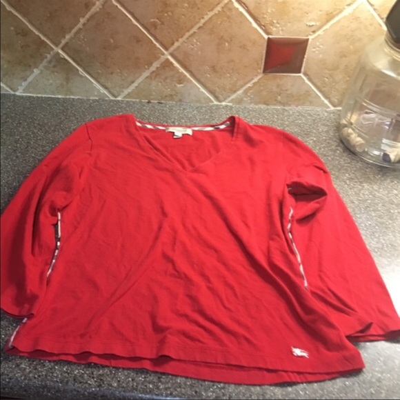Red Burberry shirt.- not for sale