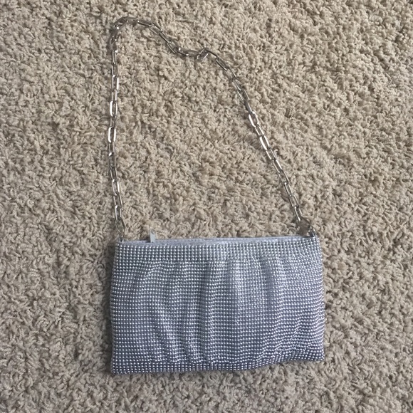 ❗SALE❗Silver purse for formal events - 8'' by 4''