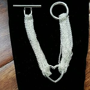 Open heart mesh bracelet
