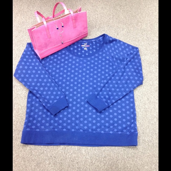 Blue Polka Dot Sweatshirt