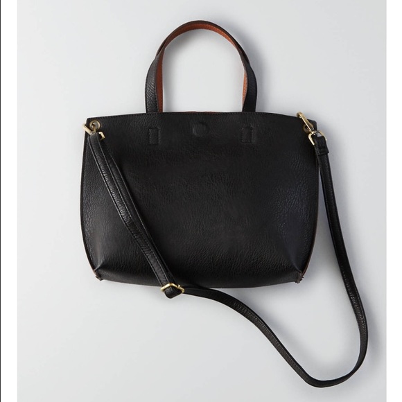 Street Level mini tote crossbody gray reversible