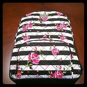 Betsey Johnson floral stripe backpack