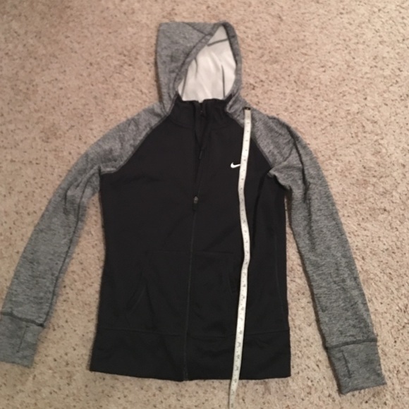 Nike women's therma-fit zip up jacket black gray
