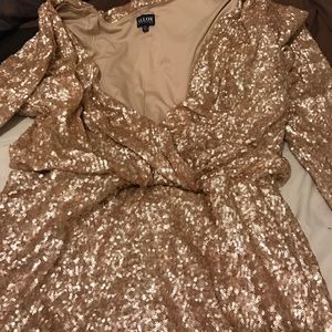 Gold sequin dress