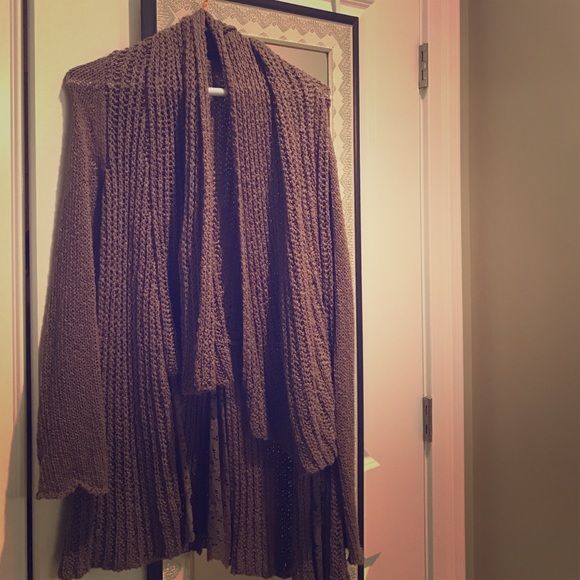 Anthropologie Knitted & Knotted scarf sweater
