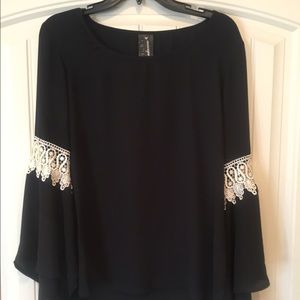 Bell Sleeve and Lace Blouse