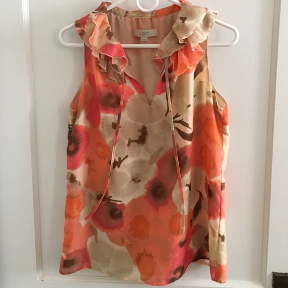 Loft Blouse with ruffle collar