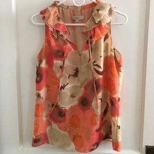 Loft Blouse with ruffle collar