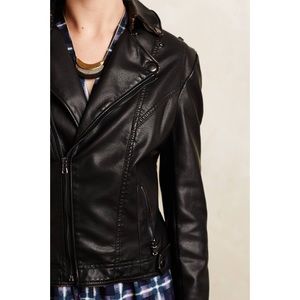 Anthropologie Vegan Leather Moto Jacket