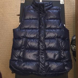 Jcrew navy puffer vest