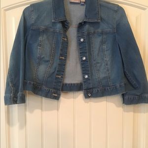 Denim crop jacket