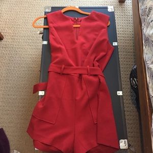 Red Forever 21 Winter sleeveless romper