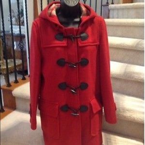 Women's Burberry Wool Toggle Coat