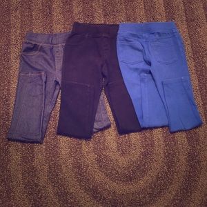 Girls' cotton & polyester pants---3 for 1 price!!