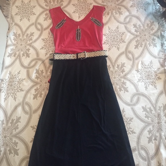 Long cotton black skirt