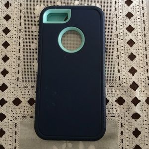 Blue/turquoise protective hard/soft case