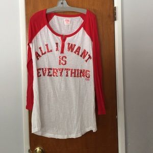 VS PINK All I Want Is Everything Pajama Top