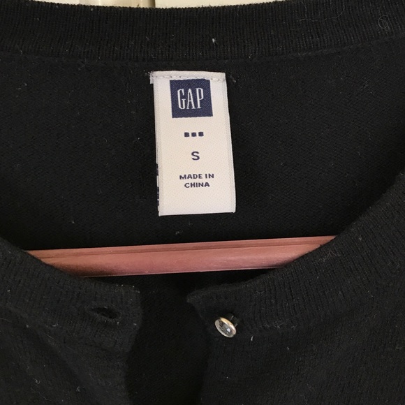 Gap Black Button Down Sweater S - image 2
