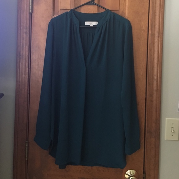 Dark turquoise long sleeve tunic