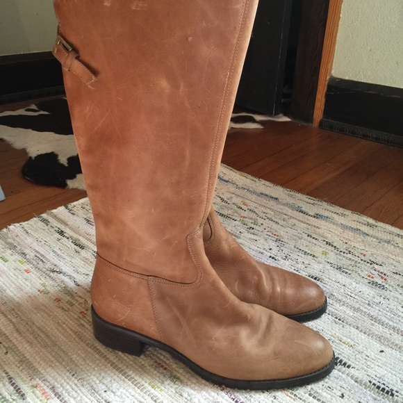 9.5 Franco Sarto tall riding boots brown leather