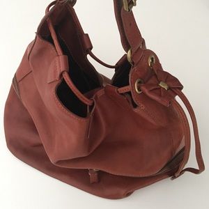 Rebecca Taylor Red Brown Bucket Bag