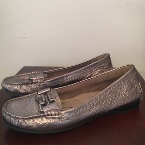 Franco Sarto pebbled leather driving moccasins