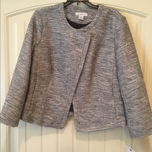 Black Tweed Crop Blazer