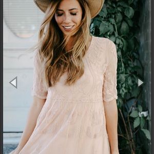 NWT blush lace dress