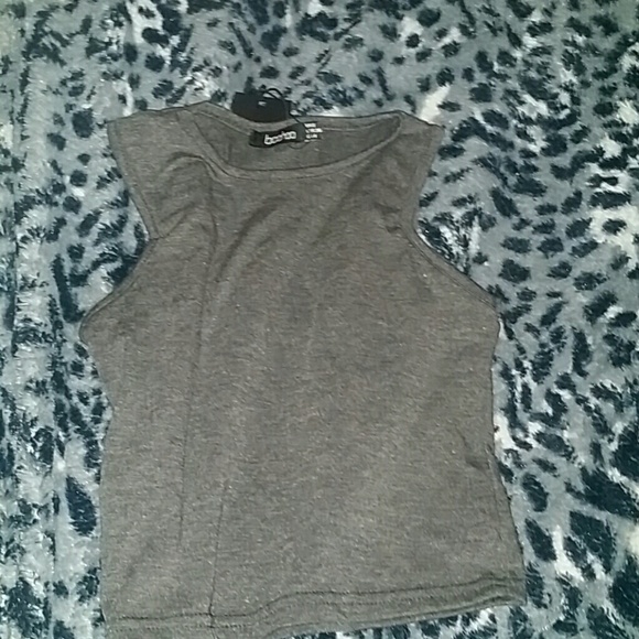 Gray crop top.