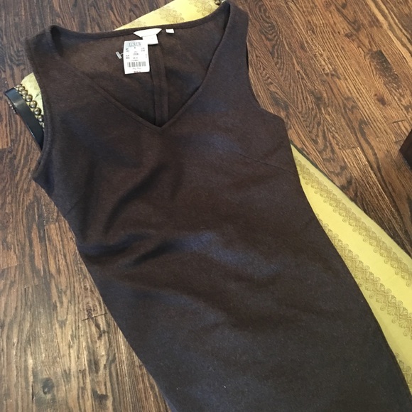 NWT J Crew wool/ cashmere brown dress!