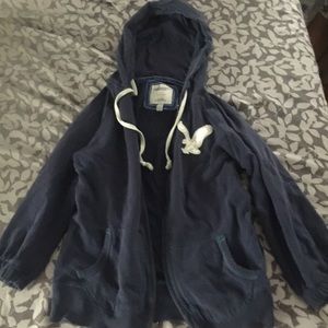 Navy blue American Eagle full zip jacket
