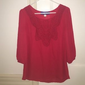 Long sleeve red top from Francesca's