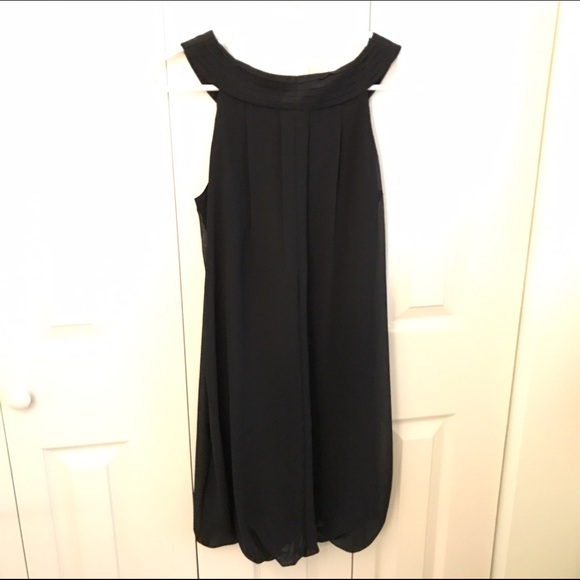Halterneck Shift Dress in Black - Picture 2 of 4