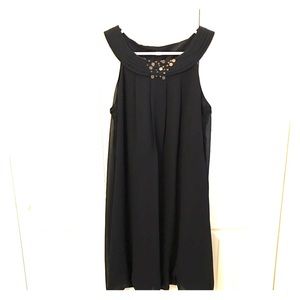 Halterneck Shift Dress in Black