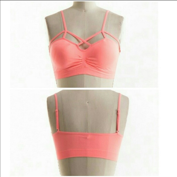 ⚜️Strappy Bralette-Coral⚜️ - Picture 3 of 4