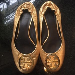 Tory Burch Gold Reva-Size 7