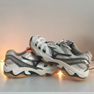 White and black Mizuno Volleyball shoes